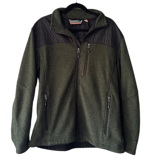 Free Country Other - Free Country Olive Green and Black Zip Up Jacket with Triple Pockets